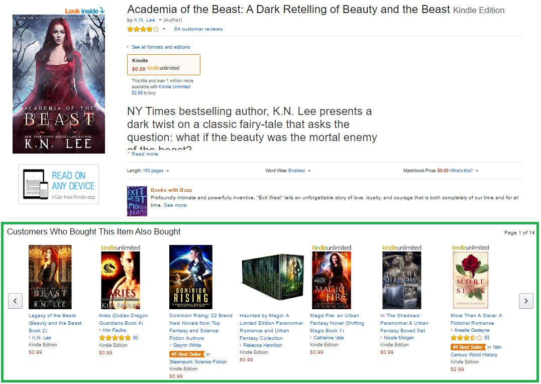 Example of Also Bought's on Amazon