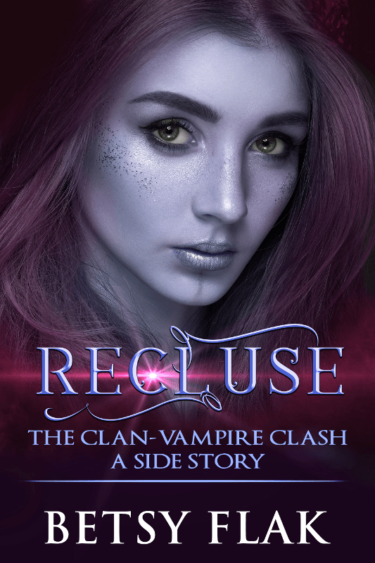 Recluse cover: A beautiful girl stares into the camera.